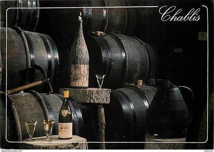 Carte Postale - 89 - Chablis - Une cave - Bouteilles de vin - Flamme Postale de Chablis - CPM - Voir Scans Recto-Verso -