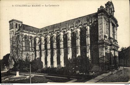 CPA Chalons Sur Marne La Cathedrale