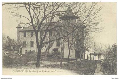 Cpa Chamborigaud - Château du Crouzas