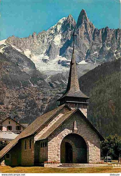 74 - Chamonix - Mont-Blanc - La Chapelle des Praz - L'Aiguille Verte - Les Drus - CPM - Voir Scans Recto-Verso