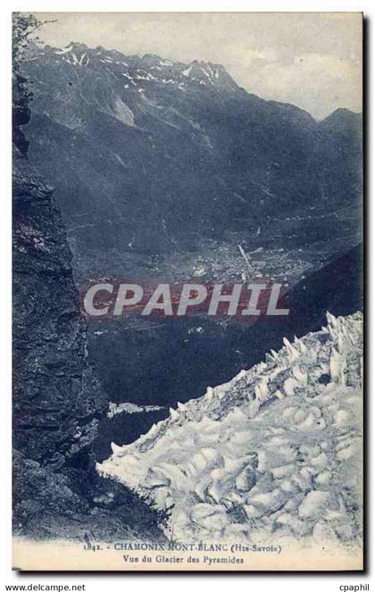 CPA Chamonix Mont Blanc Hte Savoie Vue du Glacier des Pyramides
