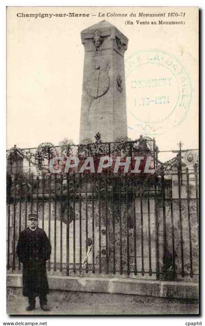 Champigny sur Marne CPA La colonne du monument 1870 1871