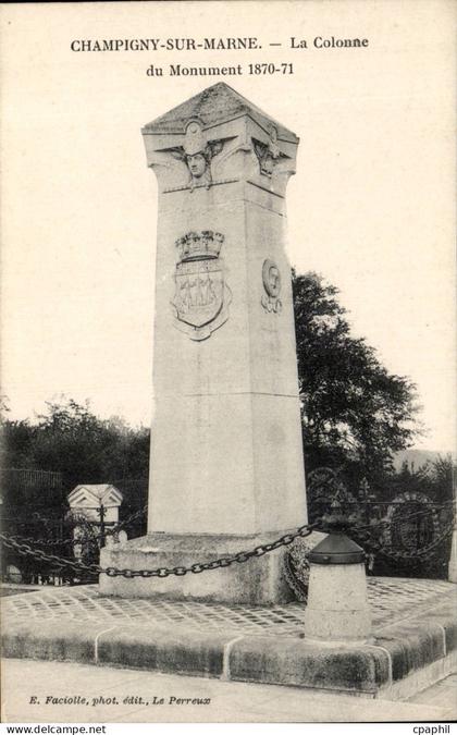 CPA Champigny sur Marne Le colonne du monument 1870 1871