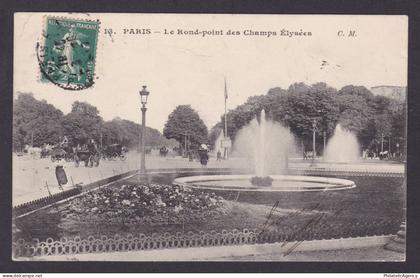 FRANCE, Postcard, Paris, Le Rond-point des Champs Élysées