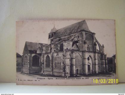 CHAOURCE (AUBE) EGLISE. MONUMENT HISTORIQUE DATANT DE 1307.