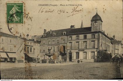 CPA Charmes Place de l'hotel de ville