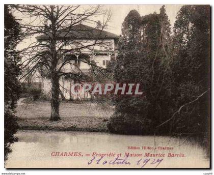 CPA Charmes Propriete et Maison Maurice Barres