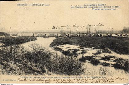 CPA Charmes Sur Moselle pont construit en 1725