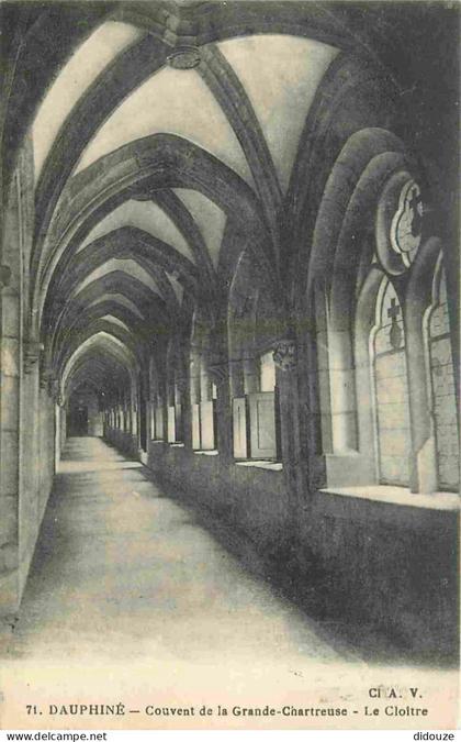 Carte Postale - 38 - La Grande Chartreuse - intérieur du Couvent de la Grande Chartreuse - Cloitre - CPA - Voir Scans Re