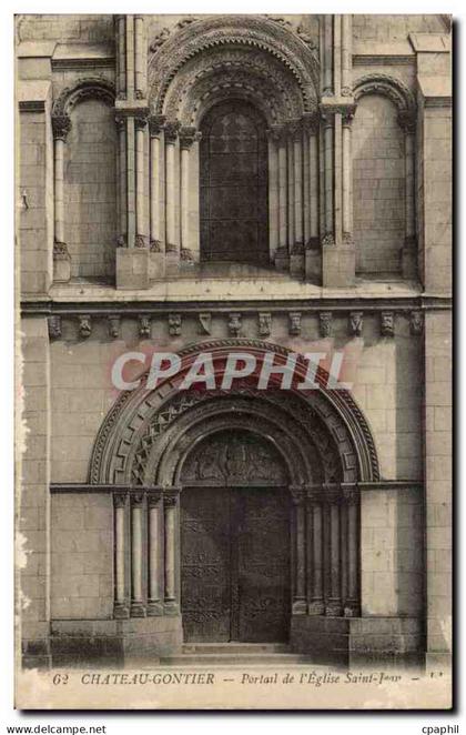 Chateau Gontier - Portail de l'Eglise - CPA