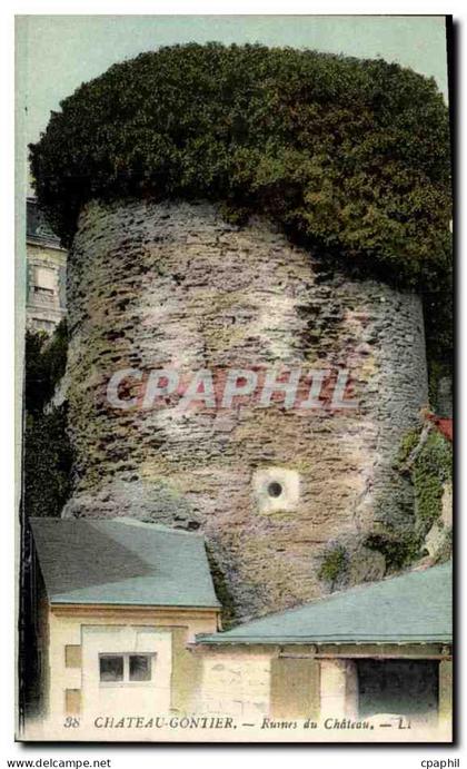 CPA Chateau Gontier Ruines du Chateau