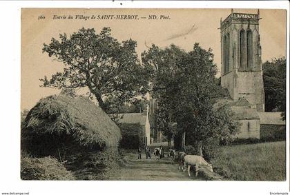 CPA-Carte Postale-France-Saint Herbot Entrée du Village -VM21367