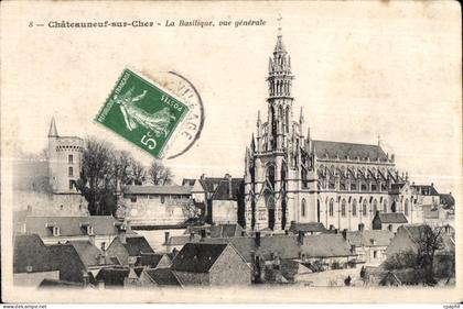 Chateauneuf sur Cher - La Basilique - CPA