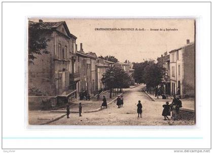 13 CHATEAURENARD Avenue du 4 Septembre, animée, ed BB, 1915