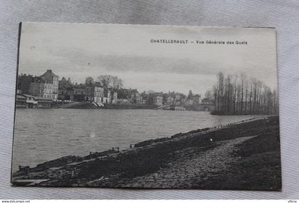 Cpa 1914, Chatellerault, vue générale des quais, Vienne 86