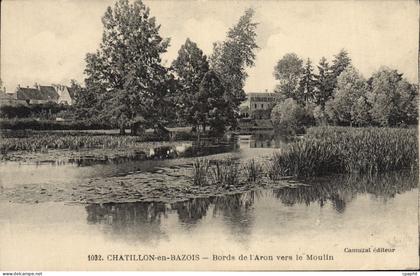 CPA Chatillon en Bazois Bords de l'Aron Vers le moulin