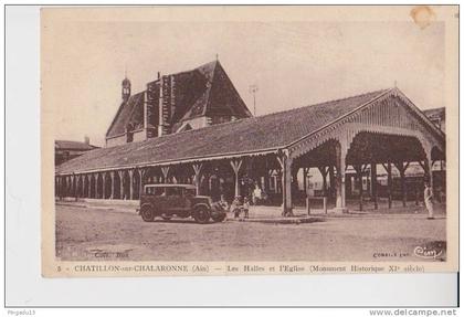 Châtillon sur Chalaronne Halles et eglise