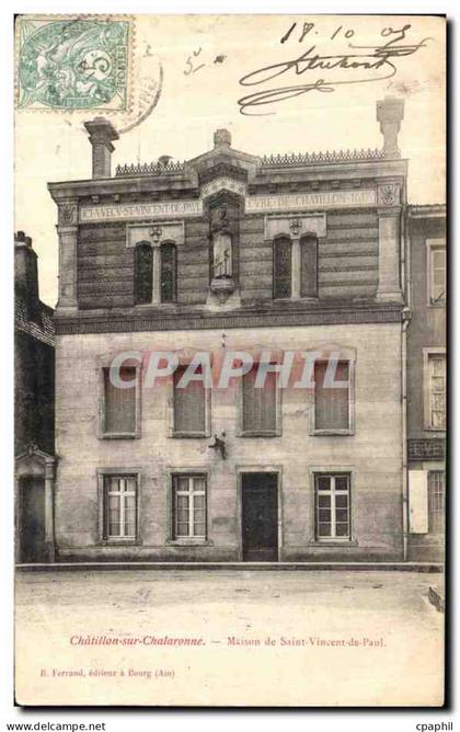 CPA Chatillon Sur Chalaronne Maison de Saint Vincent de Paul