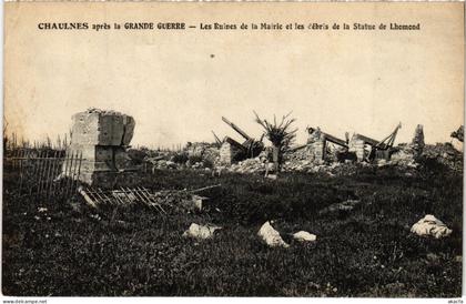 CPA Chaulnes les ruines de la Mairie (1498849)