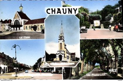CPA Chauny Aisne Souvenir