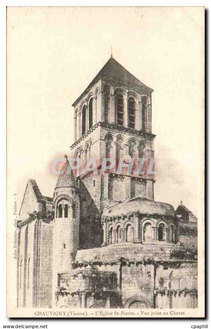 Chauvigny CPA L'eglise Saint Pierre Vue prise du chevet