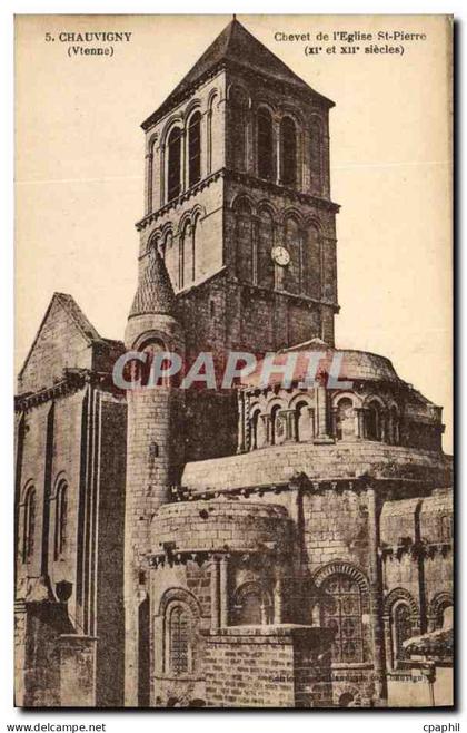 CPA Chauvigny Chevet de l Eglise St Pierre