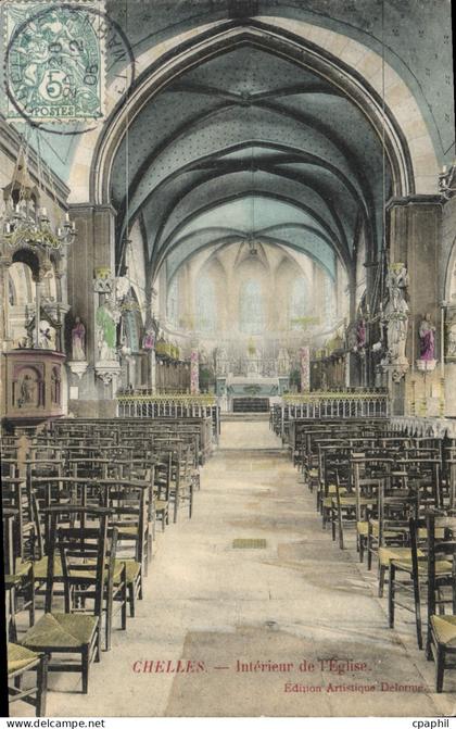 CPA Chelles Interieur De I'Eglise