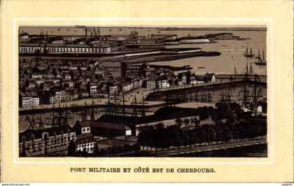 CPA Cherbourg Port militaire et cote Est de Cherbourg