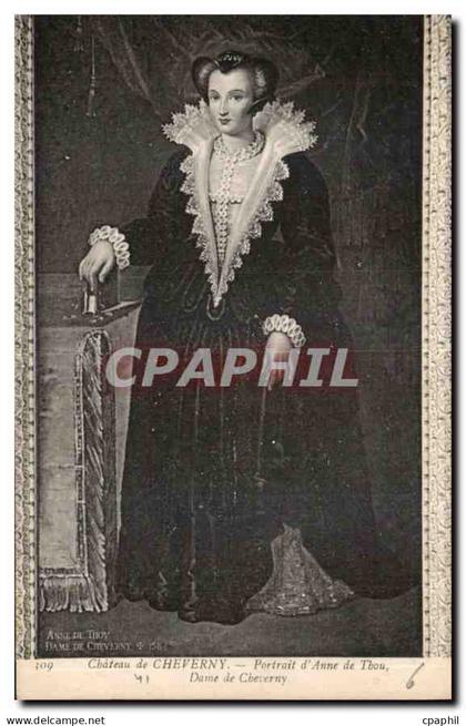 CPA Chateau de Cheverny Portrait d'Anne de Thou Dame de Cheverny