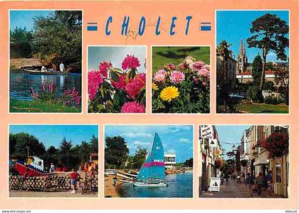 Carte Postale - 49 - Cholet - Multivues - Voile - Fleurs - Flamme Postale de Cholet - CPM - Voir Scans Recto-Verso - Pos