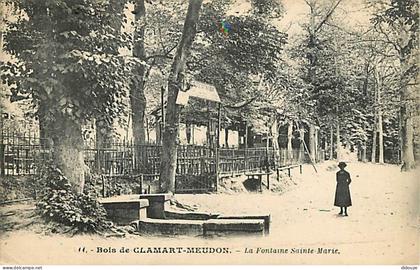 Carte Postale Ancienne - 92 - Clamart - Bois de Clamart-Meudon - La Fontaine Sainte Marie - Animée - CPA - Voir Scans Re