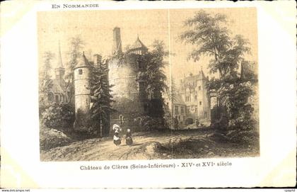 CPA En Normandie Chateau de Cleres