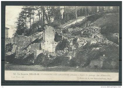 55 - Clermont-en-Argonne (Meuse) - Après le passage des Allemands