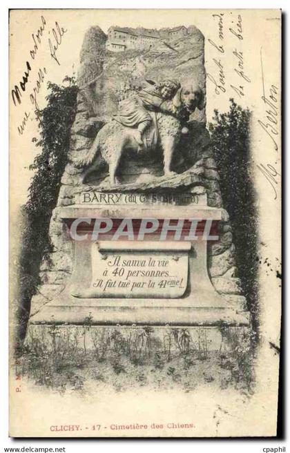 CPA Clichy Cimetiere des Chiens