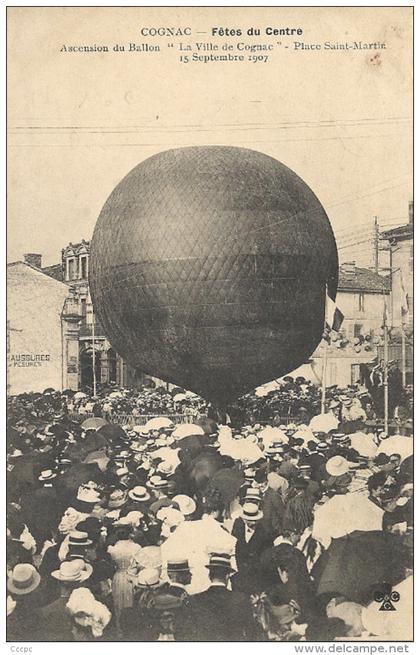 CPA Cognac fêtes du Centre Ascension du Ballon