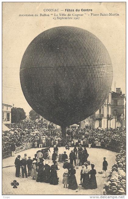 CPA Cognac fêtes du Centre Ascension du Ballon