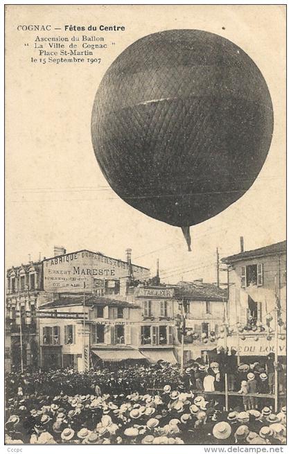 CPA Cognac fêtes du Centre Ascension du Ballon