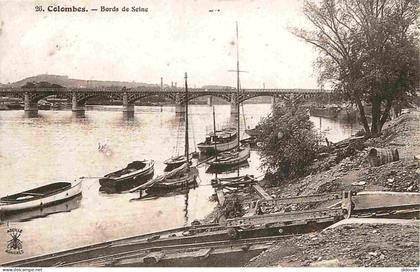 Reproduction CPA - 92 Colombes - Bords de Seine - Carte du Musée Municipal de Colombes - CPM format CPA - Carte Neuve -