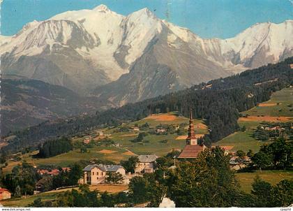 CPM Combloux Haute Savoie Vue sur le Massif du Mont Blanc
