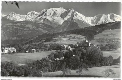 CPSM COMBLOUX - Vue générale et le Mont-Blanc - Ed. A.D. Salmona , Combloux
