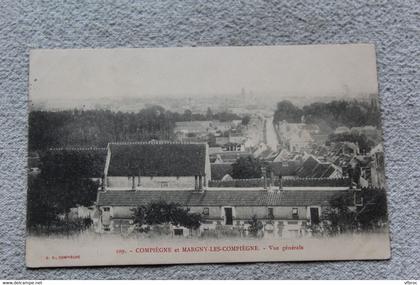 Cpa 1904, Compiègne et Margny les Compiègne, vue générale, Oise 60