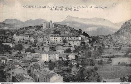 Comps sur Artuby        83         Vue générale et montagne de Brouis.      ( voir scan)