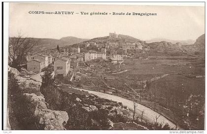 Var : Comps sur Artuby, Vue Générale, Route de Draguignan