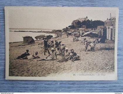 Cpa Concarneau (29) la plage