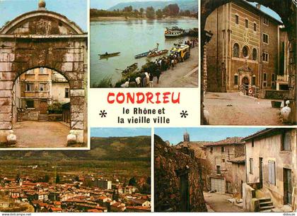 69 - Condrieu - Le rhone et la vieille ville - Multivues - CPM - Voir Scans Recto-Verso
