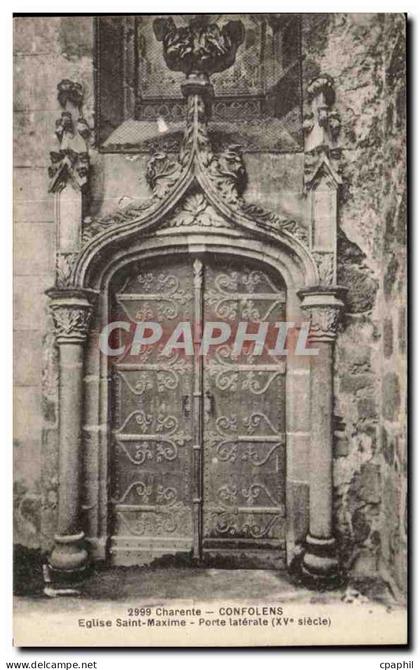 CPA Charente Confolens Eglise Saint Maxime Porte Laterale