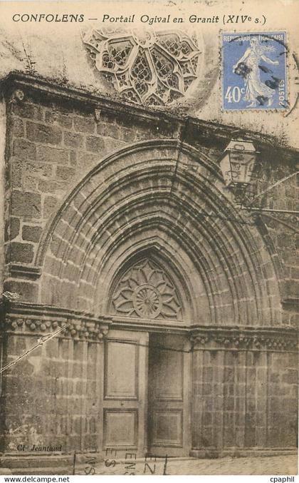 CPA Confolens Portail Ogival en Granit
