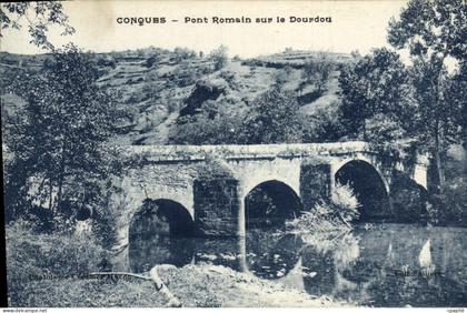 CPA Conques Pont Romain sur la dourdou