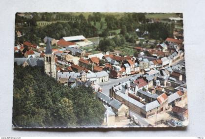 Cpm 1972, Conty, vue aérienne, place du général de Gaulle, Somme 80