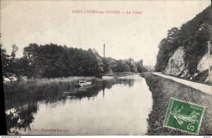 CPA Coulanges sur Yonne Le Canal